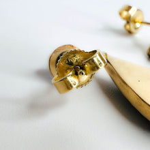 Load image into Gallery viewer, Vintage 10K Gold Faceted Round and Pear Cut Hematite Dangle Earrings Victorian Era Alaskan Black Diamond Dangle Earrings Temple of Amara Fine Jewelry Real Gold Earrings Antique Earrings Black Tie Event Anniversary Gift for Wife Gothic Earrings Gypsy