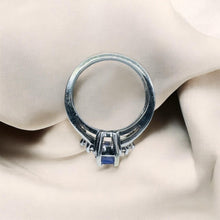 Load image into Gallery viewer, Natural Tanzanite Diamond Ring 14K White Gold | 1cttw Oval Tanzanite Ring | December Birthstone | Engagement Ring | Fine Jewelry