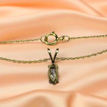 Load image into Gallery viewer, Marquise Diamond Solitaire Necklace - 14K Yellow Gold Natural Earth Mined 0.40CT Pendant - 18 Inch Chain - 1g Timeless Estate Fine Jewelry