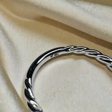 Load image into Gallery viewer, Pink Sapphire Solitaire Ring - James Allen 14K White Gold Natural 1ct Round Cut - Twisted Rope Band - Size 6 - September Estate Fine Jewelry