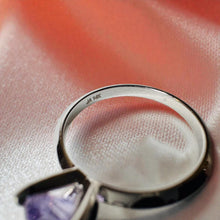 Load image into Gallery viewer, Lavender Violet Sapphire Ring - James Allen 14K White Gold Radiant Cut Natural 1.52ct - Size 6 - September Birthstone Estate Fine Jewelry
