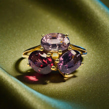 Load image into Gallery viewer, ESTATE- 10K Gold Natural Purple Garnet Ring- Indian Garnet Ring -Purple Rhodolite -RARE - Malaya Dragon Garnet -Size 7.25- 2.5CTTW