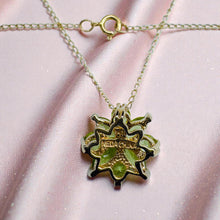 Load image into Gallery viewer, Peridot Flower Necklace - Estate 14K Yellow Gold Marquise Cluster 1cttw - 18 Inch August Birthstone Circa 1970s Green Gemstone Fine Jewelry