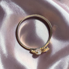 Load image into Gallery viewer, Baroque Pearl Ring - Antique Art Nouveau 14K Yellow Gold Seed Pearl Ring - Size 6.5 - Twig Branch Floral Dainty Victorian Fine Jewelry