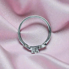 Load image into Gallery viewer, Diamond Scroll Engagement Ring - 10K White Gold 1/3CT Fairytale Ornate Band Size 6.5 - Round Cut Diamond Prong Channel Set Fine Jewelry