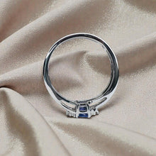 Load image into Gallery viewer, Tanzanite Diamond Ring - 10K White Gold Oval Solitaire 1/2ct - Size 7 - 1.5g December Birthstone Engagement Anniversary Fine Jewelry