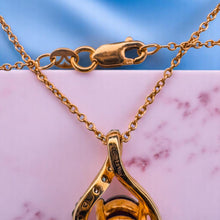 Load image into Gallery viewer, Rhodolite Garnet Diamond Necklace - Designer Le Vian 14K Rose Gold Strawberry Gold - 18 Inch 1.5cttw Oval Cut Chocolate Diamond Fine Jewelry
