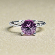 Load image into Gallery viewer, James Allen 14K Gold Pink Sapphire Diamond Ring | Natural Pink Sapphire Engagement Ring | Romantic Fine Jewelry | White Gold | Feminine Ring
