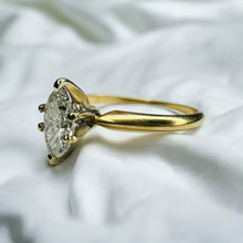 Load image into Gallery viewer, 14k Gold 1/2ct Marquise Diamond Engagement Ring Sz 5.75 Wedding Ring 1.6g
