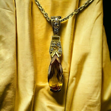 Load image into Gallery viewer, H. Stern 18k Gold Diamond 1.32ct Imperial Topaz Pendant Necklace 16&quot; Brazil Vintage 4.8
