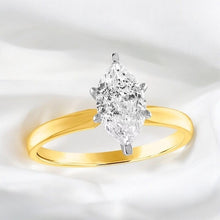 Load image into Gallery viewer, 14k Gold 1/2ct Marquise Diamond Engagement Ring Sz 5.75 Wedding Ring 1.6g
