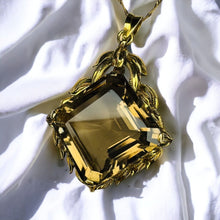 Load image into Gallery viewer, 18k Gold Antique Citrine Necklace 29&quot; Art Nouveau Hawaiian Heirloom 14.7g
