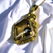 Load image into Gallery viewer, 18k Gold Antique Citrine Necklace 29&quot; Art Nouveau Hawaiian Heirloom 14.7g
