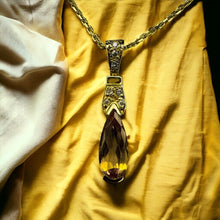 Load image into Gallery viewer, H. Stern 18k Gold Diamond 1.32ct Imperial Topaz Pendant Necklace 16&quot; Brazil Vintage 4.8
