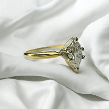 Load image into Gallery viewer, 14k Gold 1/2ct Marquise Diamond Engagement Ring Sz 5.75 Wedding Ring 1.6g
