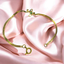 Load image into Gallery viewer, Colombian Emerald &amp; Diamond Herringbone Bracelet - 18K Yellow Gold - Vintage - Natural 1/3CTW Earth Mined - 6.5 Inch - 2.6g Fine Jewelry
