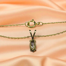 Load image into Gallery viewer, Marquise Diamond Solitaire Necklace - 14K Yellow Gold Natural Earth Mined 0.40CT Pendant - 18 Inch Chain - 1g Timeless Estate Fine Jewelry
