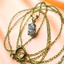 Load image into Gallery viewer, Marquise Diamond Solitaire Necklace - 14K Yellow Gold Natural Earth Mined 0.40CT Pendant - 18 Inch Chain - 1g Timeless Estate Fine Jewelry
