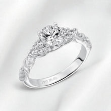 Load image into Gallery viewer, Artcarved Gossamer Diamond Bridal Set - 14K White Gold GIA Certified 1CT Floral Hand Carved - Sizes 5.5 &amp; 6 - 6.4g Fine Jewelry
