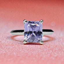 Load image into Gallery viewer, Lavender Violet Sapphire Ring - James Allen 14K White Gold Radiant Cut Natural 1.52ct - Size 6 - September Birthstone Estate Fine Jewelry
