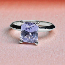 Load image into Gallery viewer, Lavender Violet Sapphire Ring - James Allen 14K White Gold Radiant Cut Natural 1.52ct - Size 6 - September Birthstone Estate Fine Jewelry
