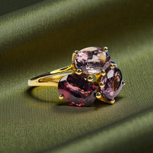 Load image into Gallery viewer, ESTATE- 10K Gold Natural Purple Garnet Ring- Indian Garnet Ring -Purple Rhodolite -RARE - Malaya Dragon Garnet -Size 7.25- 2.5CTTW
