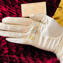 Load image into Gallery viewer, Victorian Opal Seed Pearl Lavalier Necklace - Antique Art Nouveau 10K Yellow Gold Baroque Sun Charm - 18" Chain - 2.1g Estate Fine Jewelry

