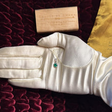 Load image into Gallery viewer, Colombian Emerald &amp; Diamond Halo Necklace - 18K White Gold Round Cut Estate Pendant - 18 Inch - 2.6g May Birthstone Fine Jewelry
