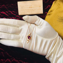 Load image into Gallery viewer, Rhodolite Garnet Diamond Necklace - Designer Le Vian 14K Rose Gold Strawberry Gold - 18 Inch 1.5cttw Oval Cut Chocolate Diamond Fine Jewelry

