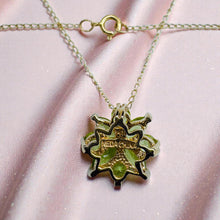 Load image into Gallery viewer, Peridot Flower Necklace - Estate 14K Yellow Gold Marquise Cluster 1cttw - 18 Inch August Birthstone Circa 1970s Green Gemstone Fine Jewelry
