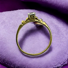 Load image into Gallery viewer, Old Mine Cut Diamond Ring - Antique Edwardian 14K Gold Solitaire - Size 9.5 - Circa 1910 Handmade Engagement Wedding Fine Jewelry
