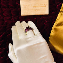 Load image into Gallery viewer, Estate Indian Garnet Cluster Ring - 10K Yellow Gold Rhodolite 4.52CTW Pave Set Size 6 - 4.4g January Birthstone Cocktail Fine Jewelry
