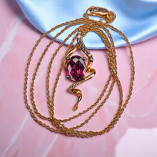 Load image into Gallery viewer, 14K Rose Gold -Natural Rhodolite Garnet &amp; Diamond Necklace by Le Vian- 18" -3g Strawberry Gold &amp; Chocolate Diamonds 1.5CTTW -Valentines Day
