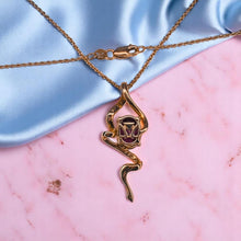 Load image into Gallery viewer, 14K Rose Gold -Natural Rhodolite Garnet &amp; Diamond Necklace by Le Vian- 18" -3g Strawberry Gold &amp; Chocolate Diamonds 1.5CTTW -Valentines Day
