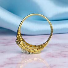 Load image into Gallery viewer, Ruby Old Mine Diamond Ring - Antique Edwardian 14K Two-Tone Gold - Size 7.25 - Circa 1910s .25cttw Ruby Ring Burmese Ruby Fine Jewelry
