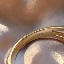Load image into Gallery viewer, Natural Diamond Ring - 10K Gold -Size 5 - 1/3CT Scattered Split Shank Ring -3.3g Three Band Triple Band Engagement Wedding Ring Fine Jewelry
