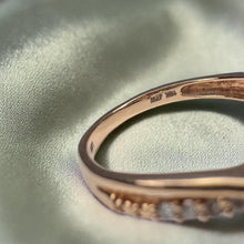 Load image into Gallery viewer, 10K Rose Gold Diamond Ring Size 7 Pear Ring Twist Shank Pave Diamonds 3/4ct Halo Diamond Ring 2.1g Wedding Ring Engagement Ring Fine Jewelry
