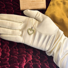 Load image into Gallery viewer, 10K Gold Natural Peridot &amp; Diamond Necklace 18" August Heart Necklace  -2.3g
